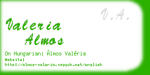 valeria almos business card