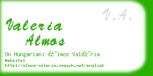 valeria almos business card